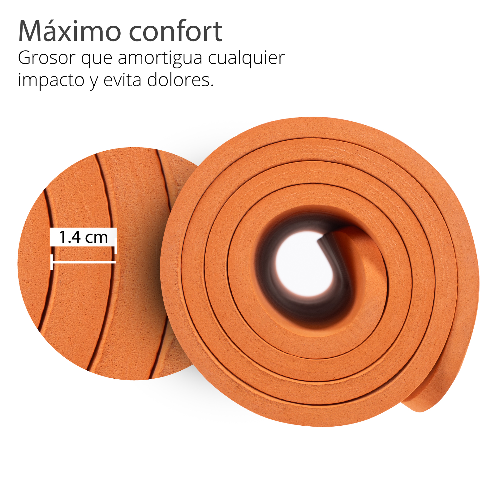 Foto 5 pulgar | Tapete para Yoga  Altera Tye0518 Fitness 173 x 61 cm Naranja