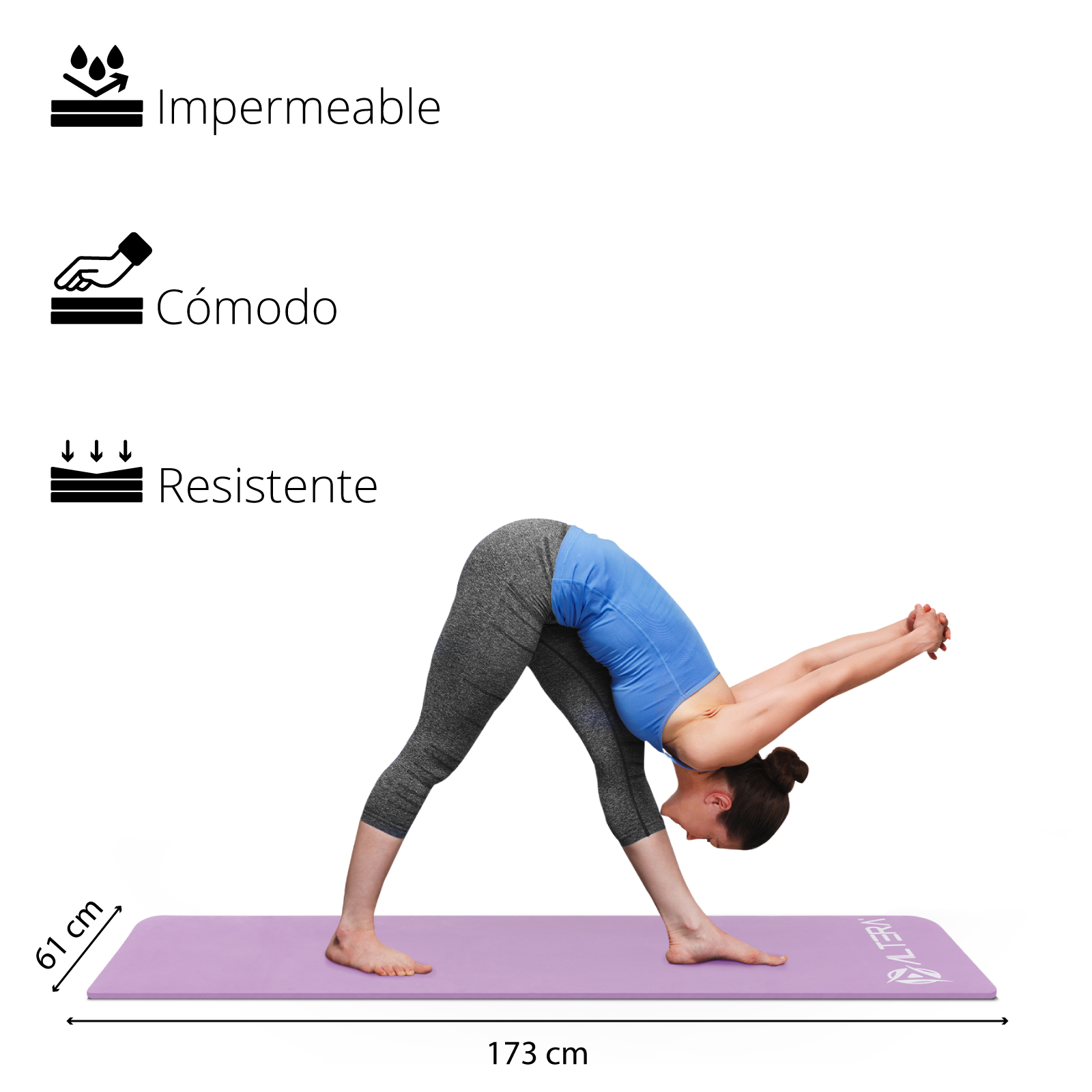 Foto 3 pulgar | Tapete para Yoga Altera Tye0518 Fitness 173 x 61 cm Morado