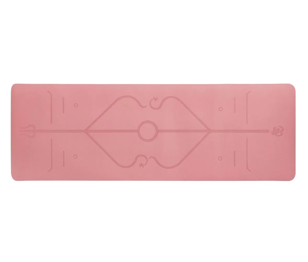 Tapete de Yoga - Pilates - Fitness Belug con Líneas de Guía color Rosa $829