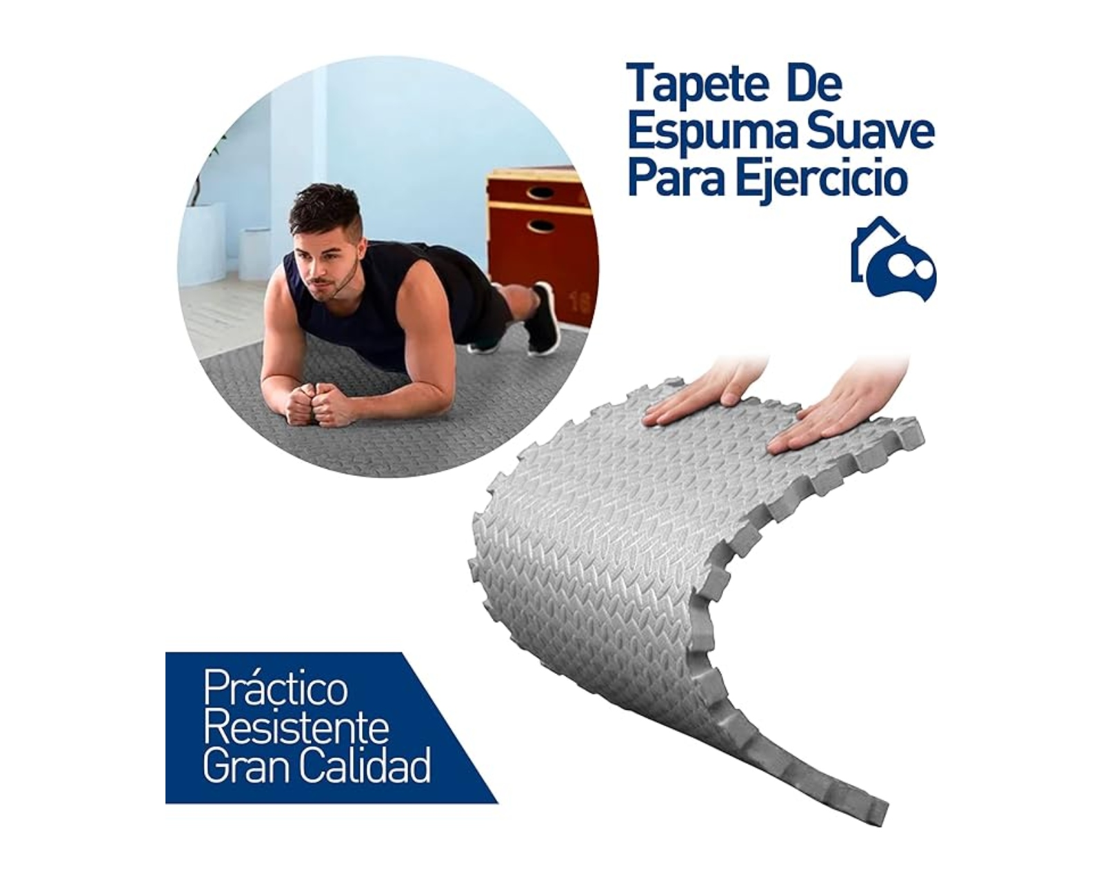 Foto 3 pulgar | Tapete de Foamy Bluelander Set de 4 Piezas 60 x 60 cm
