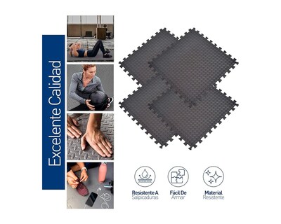 Foto 5 | Tapete de Foamy Bluelander Set de 4 Piezas 60 x 60 cm
