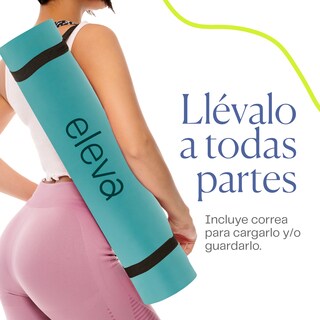 Foto 3 | Tapete de Yoga Multiusos Deluxe para Ejercicio Eleva Antideslizante Verde