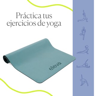 Foto 7 | Tapete de Yoga Multiusos Deluxe para Ejercicio Eleva Antideslizante Verde