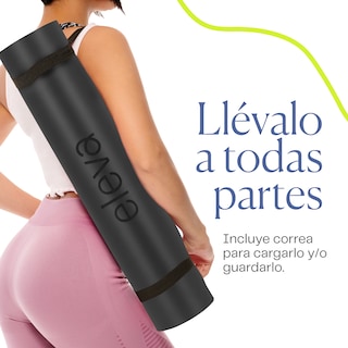 Foto 3 | Tapete de Yoga Multiusos Deluxe parra Ejercicio Eleva Antideslizante Color Negro
