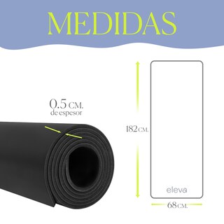Foto 4 | Tapete de Yoga Multiusos Deluxe parra Ejercicio Eleva Antideslizante Color Negro