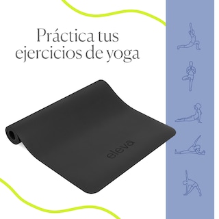 Foto 7 | Tapete de Yoga Multiusos Deluxe parra Ejercicio Eleva Antideslizante Color Negro
