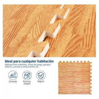 Foto 4 | Tapete de Foamy Eo Safe Imports Beige Multiusos 4 Piezas para Gym