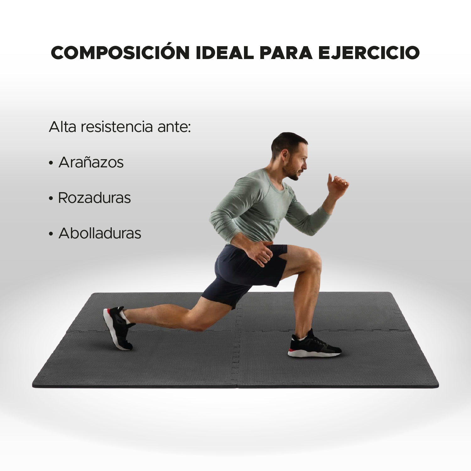 Foto 5 pulgar | Piso de Neopreno  X-Rush Negro 4 Piezas