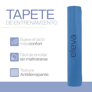 Foto 2 | Tapete de Yoga Multiusos Deluxe para Ejercicio Eleva Antideslizante Azul