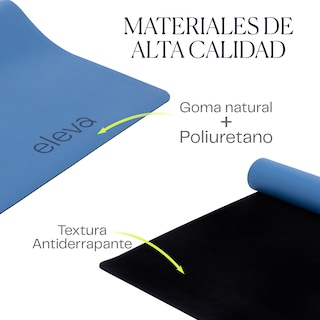 Foto 5 | Tapete de Yoga Multiusos Deluxe para Ejercicio Eleva Antideslizante Azul