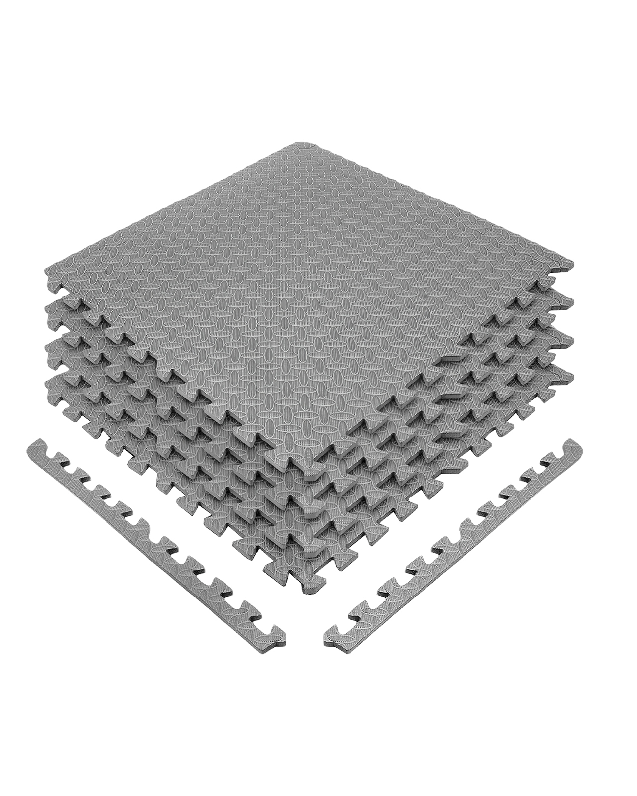 Foto 1 | Set de 4 Tapetes de Foamy de 60x60 cm Gris
