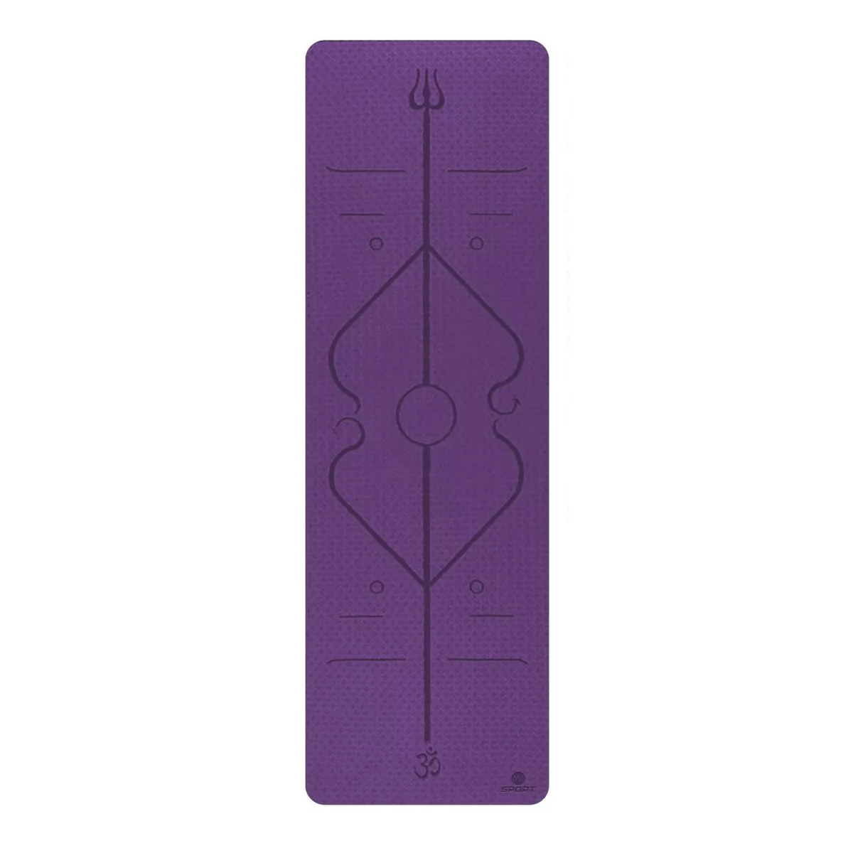 Tapete Antideslizante De Yoga Con Líneas De Guía Eo Safe Imports Esi-15054 Purpura