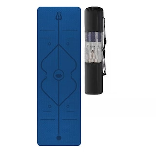 Foto 1 | Tapete Antideslizante de Yoga Eo Safe Imports ESI-16509 Azul con Líneas de Guía