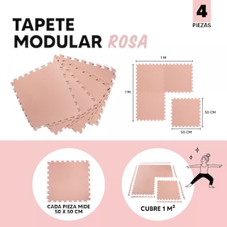 Foto 2 | Tapete Multiusos Eo Safe Imports ESI-17794 Rosa 4 Piezas