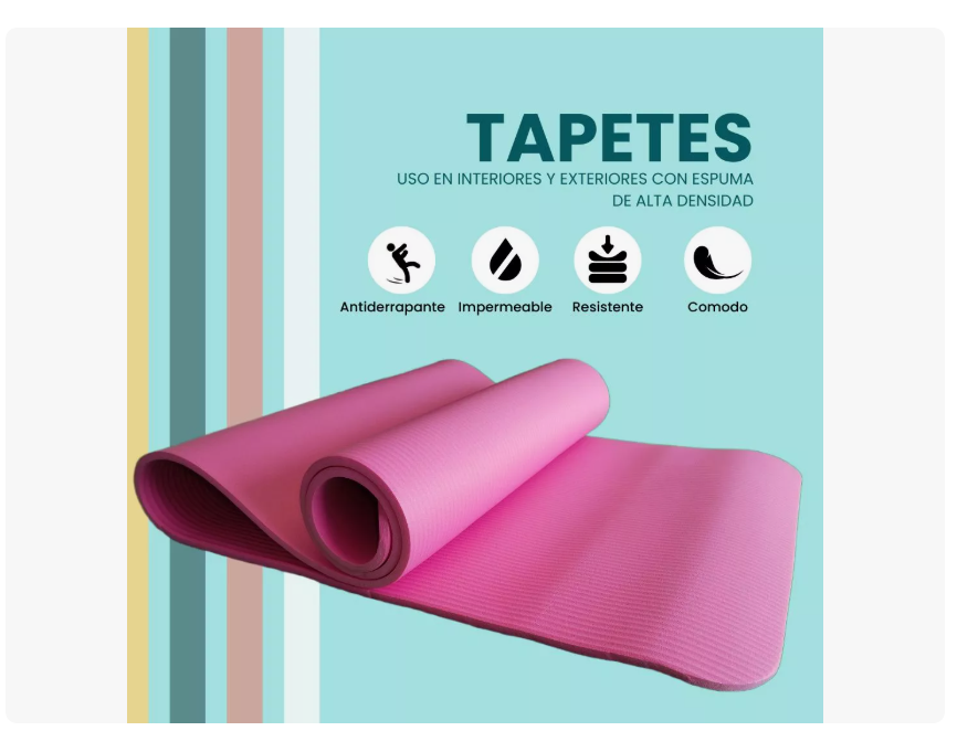 Foto 3 | Tapete Wund Rosa para Ejercicio 10 mm de Grosor