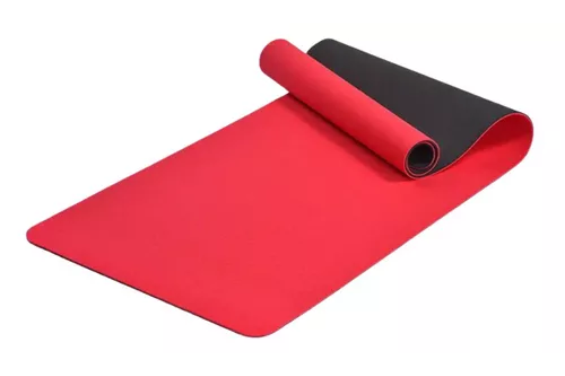 Tapete De Yoga Rojo Con Negro De 183 X 61 X 0.6cm