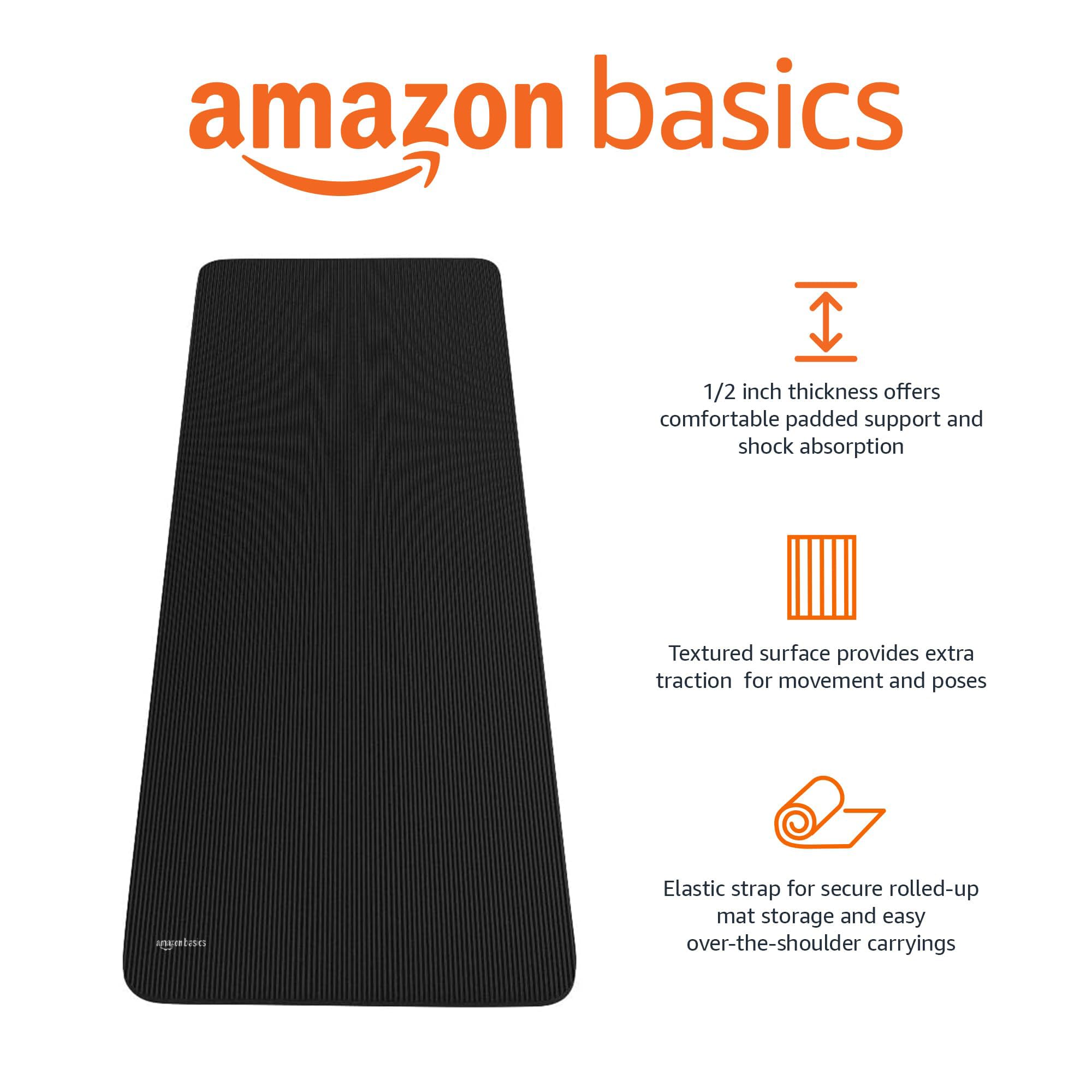 Foto 3 pulgar | Alfombrilla Extra Gruesa Amazon Basics para Ejercicios Yoga y Gimnasio - Venta Internacional