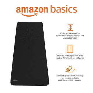 Foto 2 | Alfombrilla Extra Gruesa Amazon Basics para Ejercicios Yoga y Gimnasio - Venta Internacional
