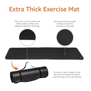 Foto 4 | Alfombrilla Extra Gruesa Amazon Basics para Ejercicios Yoga y Gimnasio - Venta Internacional