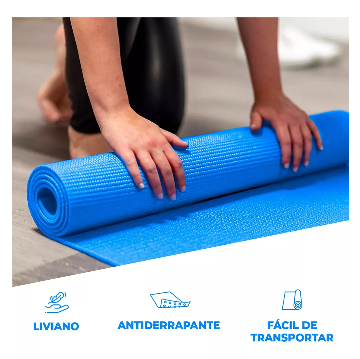 Foto 4 | Tapete Portátil Lab.G Azul para Ejercicio