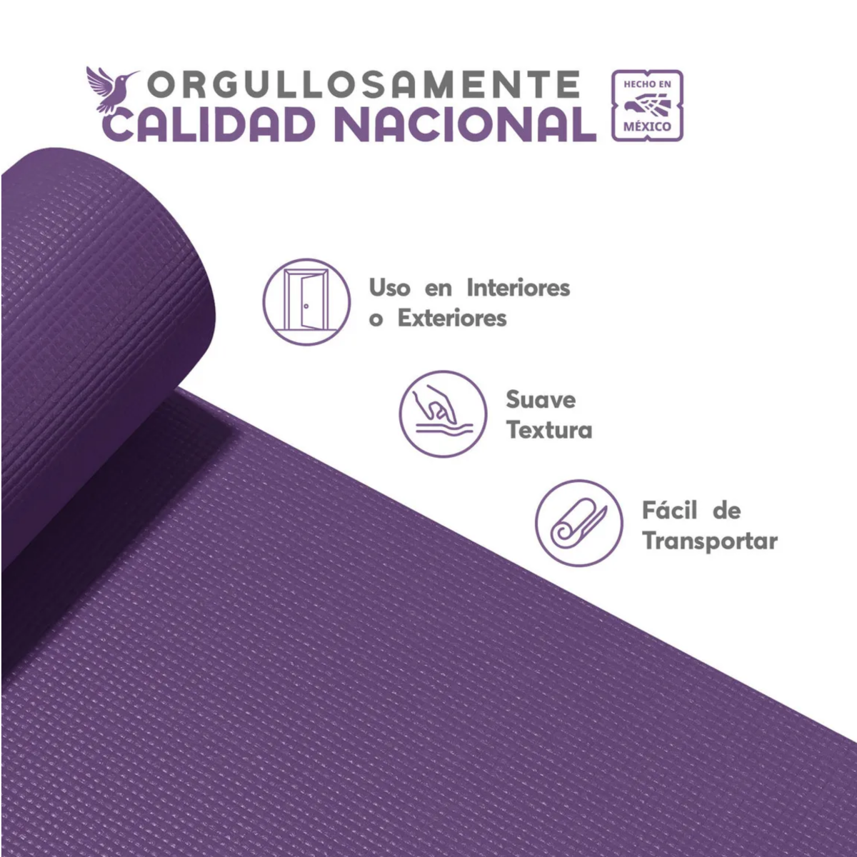 Foto 3 | Tapete Portátil para Yoga Eo Safe Imports Esi-18866 Púrpura