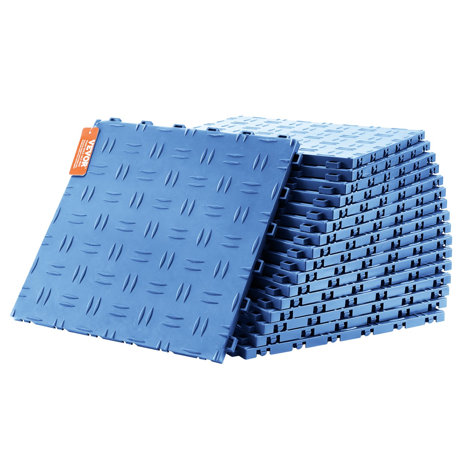 Revestimiento De Suelo De Garaje Vevor, 30 X 30 X 1,35 Cm, 50 Unidades, Color Azul - Venta Internacional.