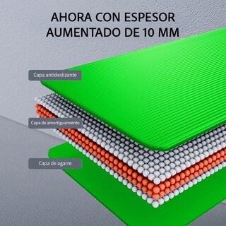 Foto 3 | Tapete Lab.g Yoga Pilates Ejercicio 10 Mm Antideslizante Nube Verde