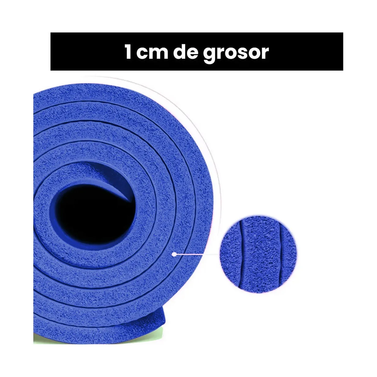 Foto 3 pulgar | Tapete Yoga Pilates Lab.g Fitness Ejercicio Portátil 10mm Grosor Azul