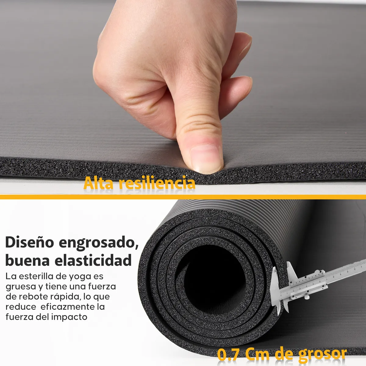 Foto 3 | Tapete Yoga Belug Pilates Ejercicio 10 Mm Antideslizante Negro