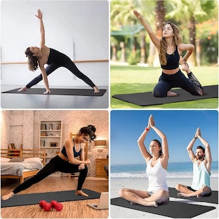 Foto 5 | Tapete Yoga Belug Pilates Ejercicio 10 Mm Antideslizante Negro