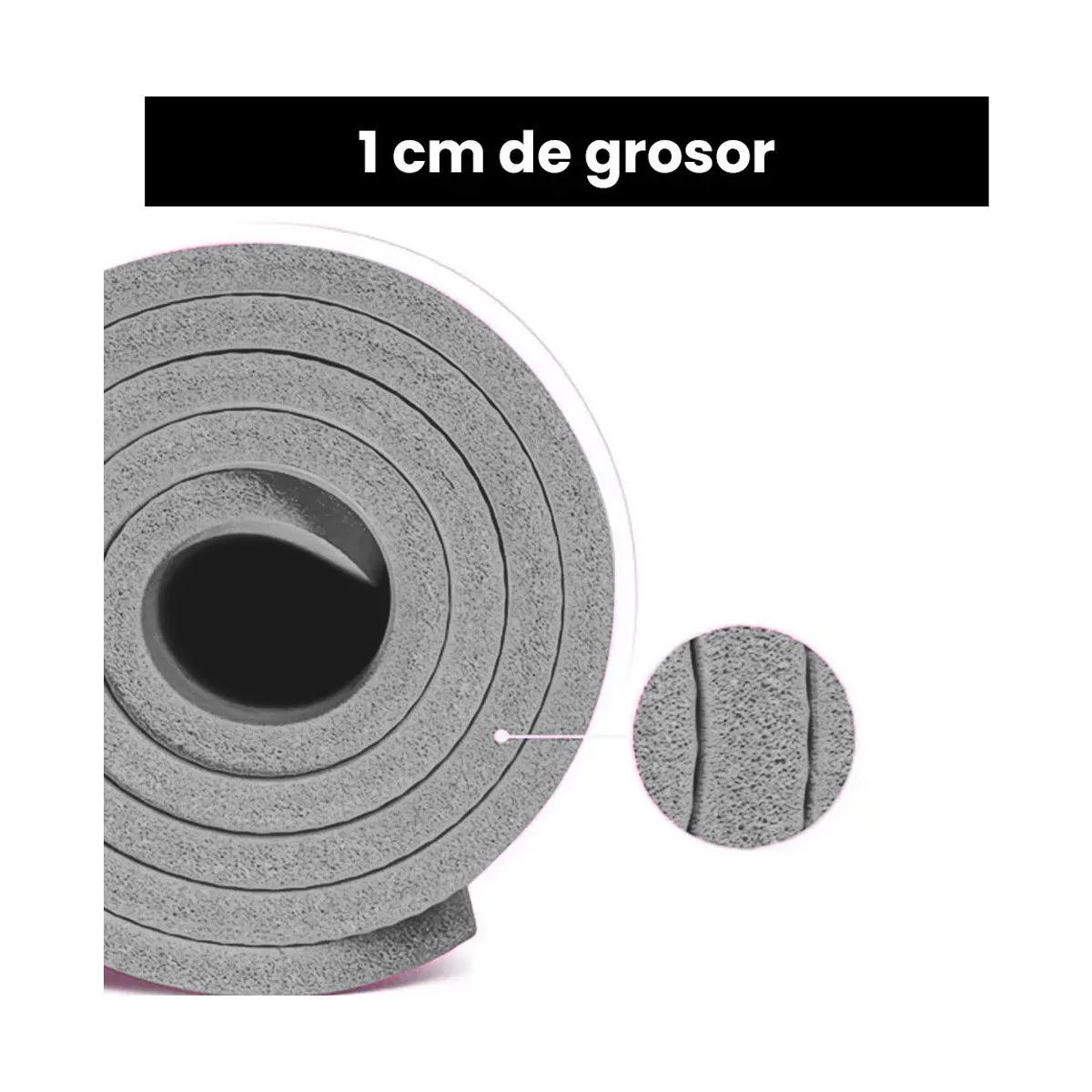 Foto 5 | Tapete Yoga Pilates Lab.g Fitness Ejercicio Portátil 10mm Grosor Gris