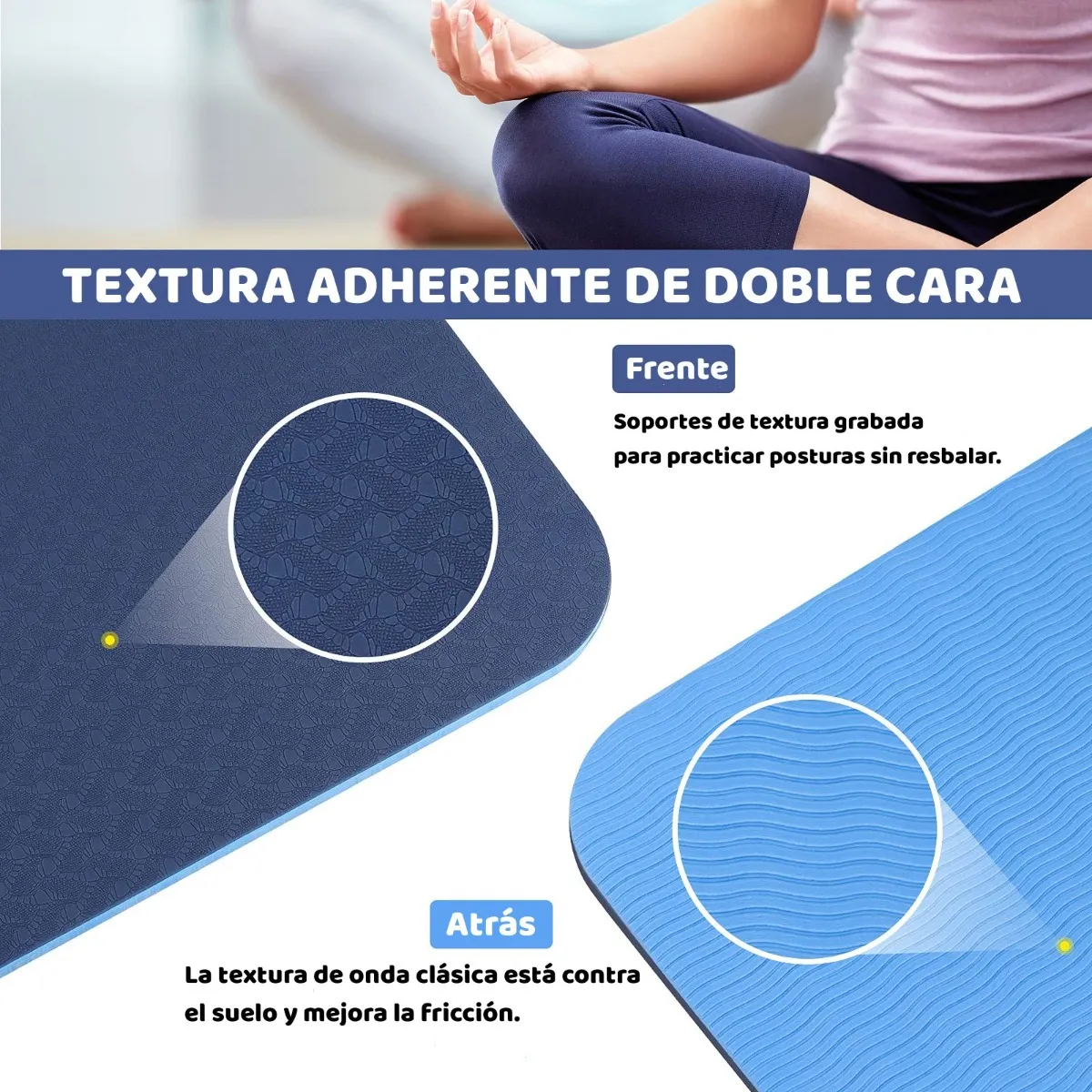 Foto 3 | Tapete para Yoga Belug Azul 183 x 61 cm