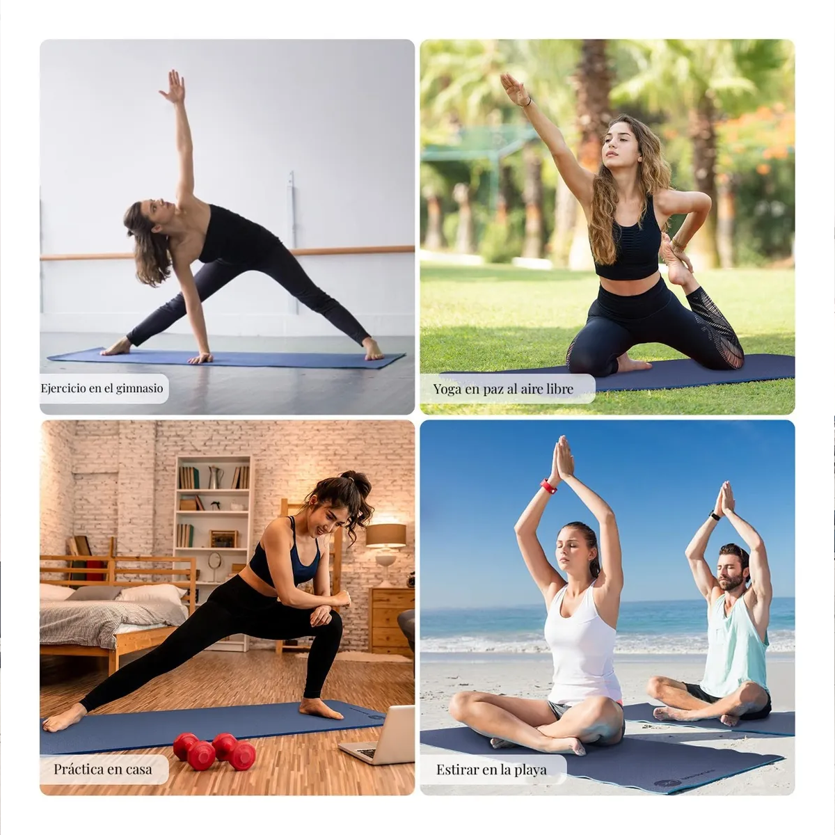 Foto 5 | Tapete para Yoga Belug Azul 183 x 61 cm
