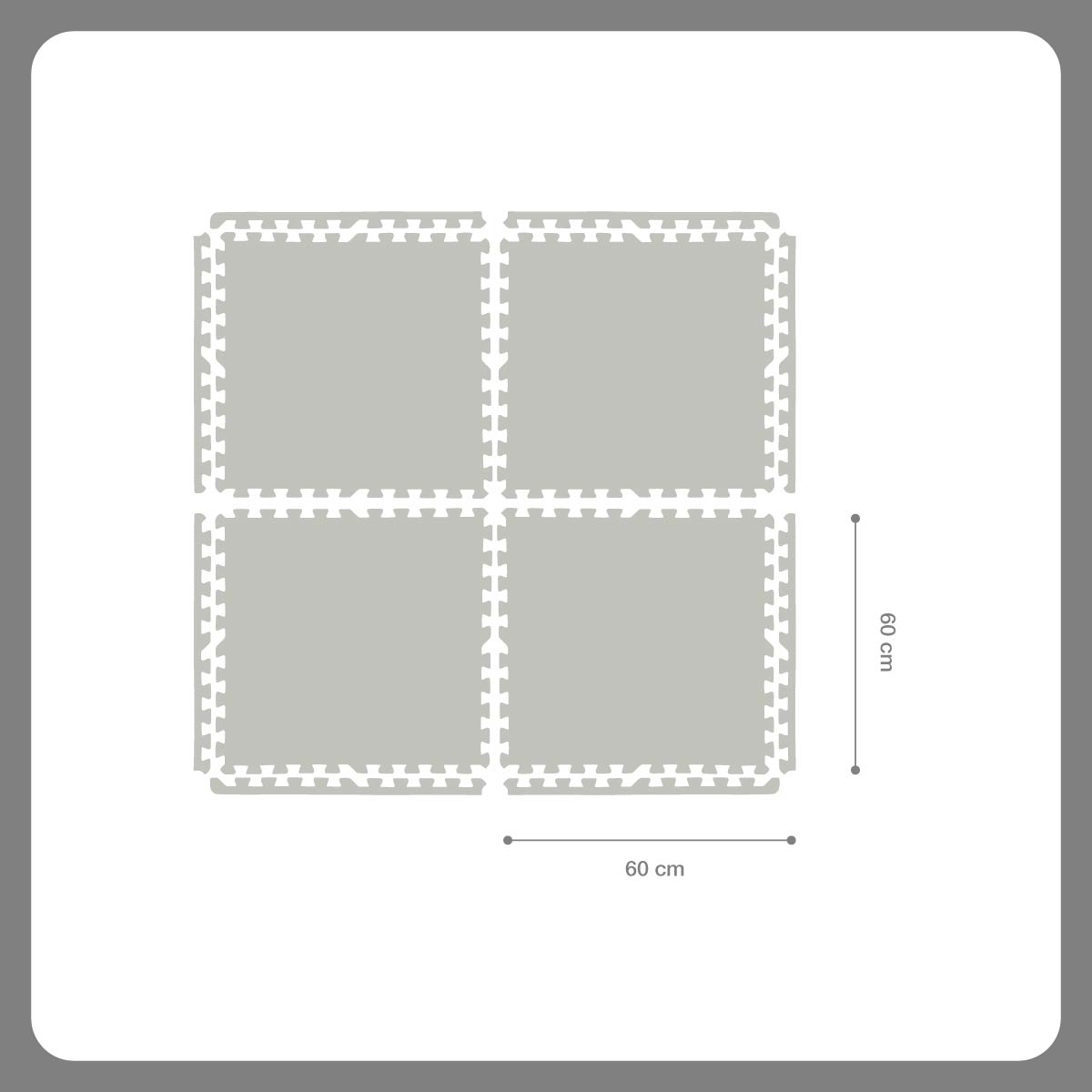 Foto 4 pulgar | Set 4 Tapete Para Ejercicio Bodytrainer Antideslizante 60x60 Cm