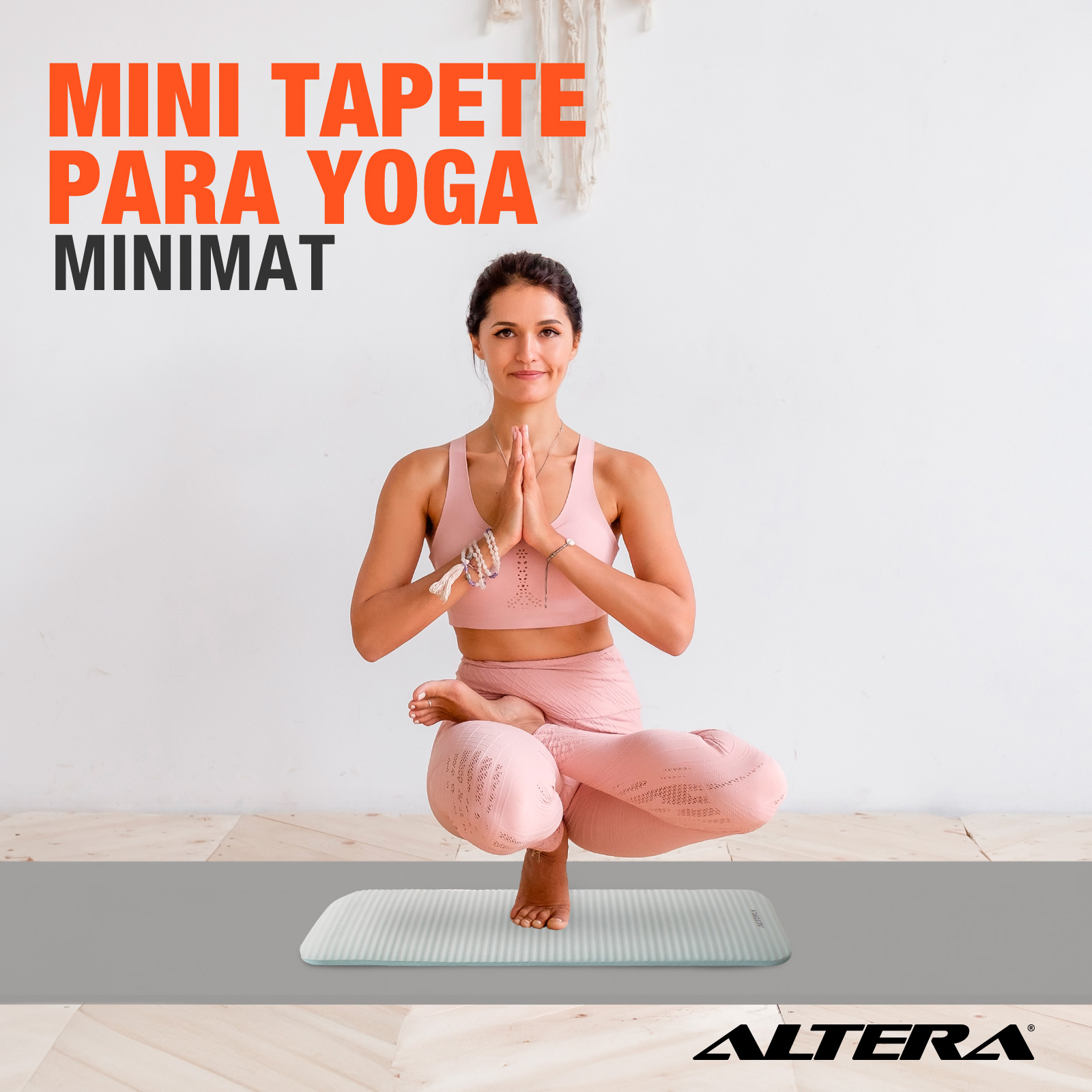 Foto 5 | Tapete Apoyo De Rodillas Altera Yoga Mat Soporte Pilates Gym Aguamarina