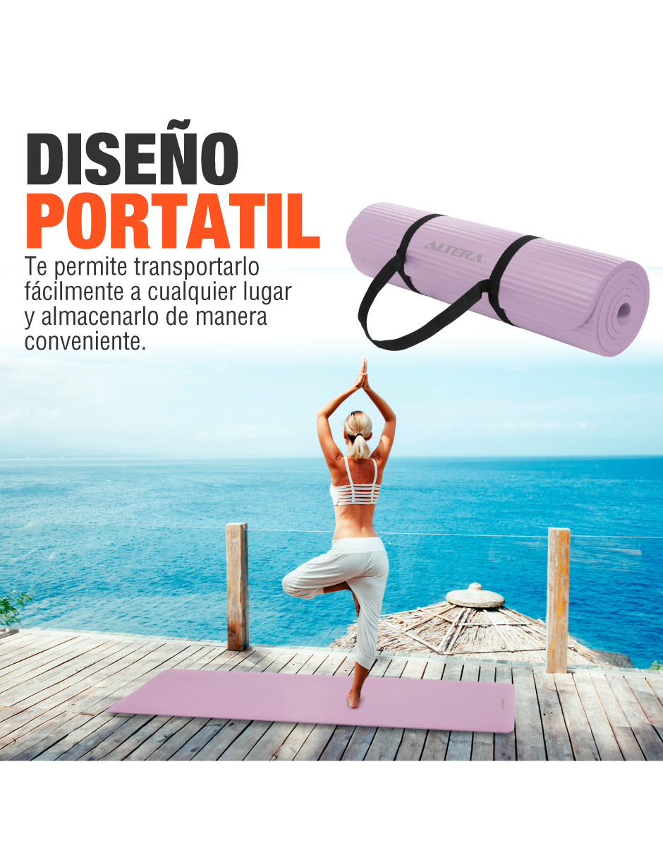 Foto 6 pulgar | Tapete De Yoga Mat Antiderrapante Altera Fitness Pilates Gym - Petunia