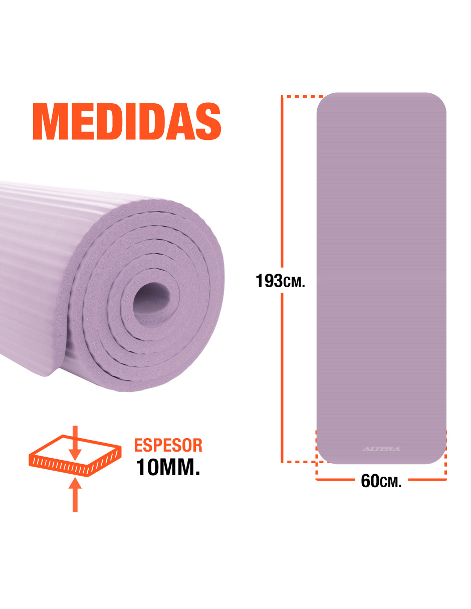 Foto 7 | Tapete De Yoga Mat Antiderrapante Altera Fitness Pilates Gym - Petunia