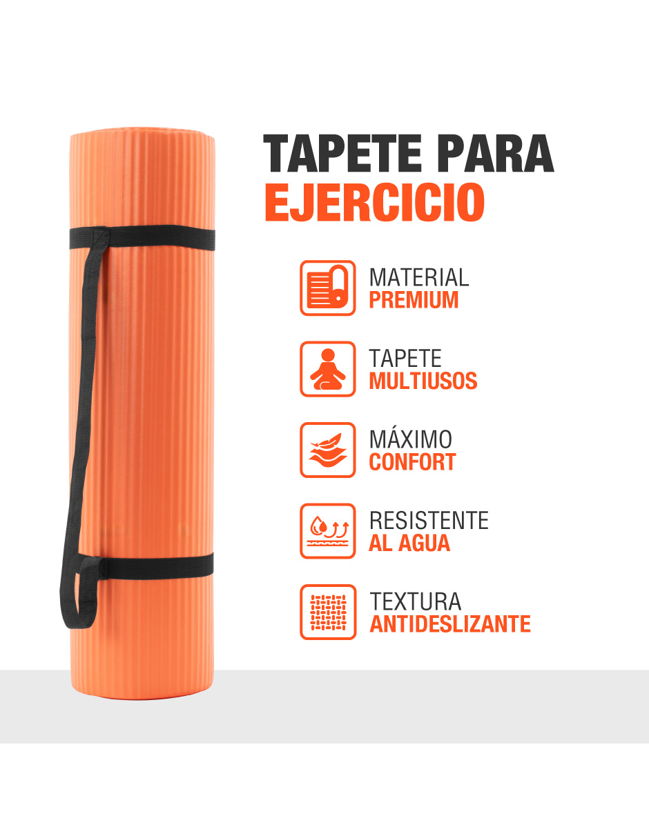 Foto 3 pulgar | Tapete De Yoga Mat Antiderrapante Altera Fitness Pilates Gym - Naranja