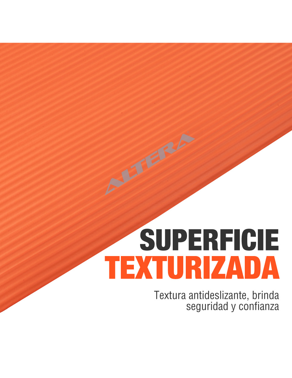 Foto 5 pulgar | Tapete De Yoga Mat Antiderrapante Altera Fitness Pilates Gym - Naranja