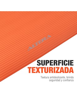 Foto 4 | Tapete De Yoga Mat Antiderrapante Altera Fitness Pilates Gym - Naranja