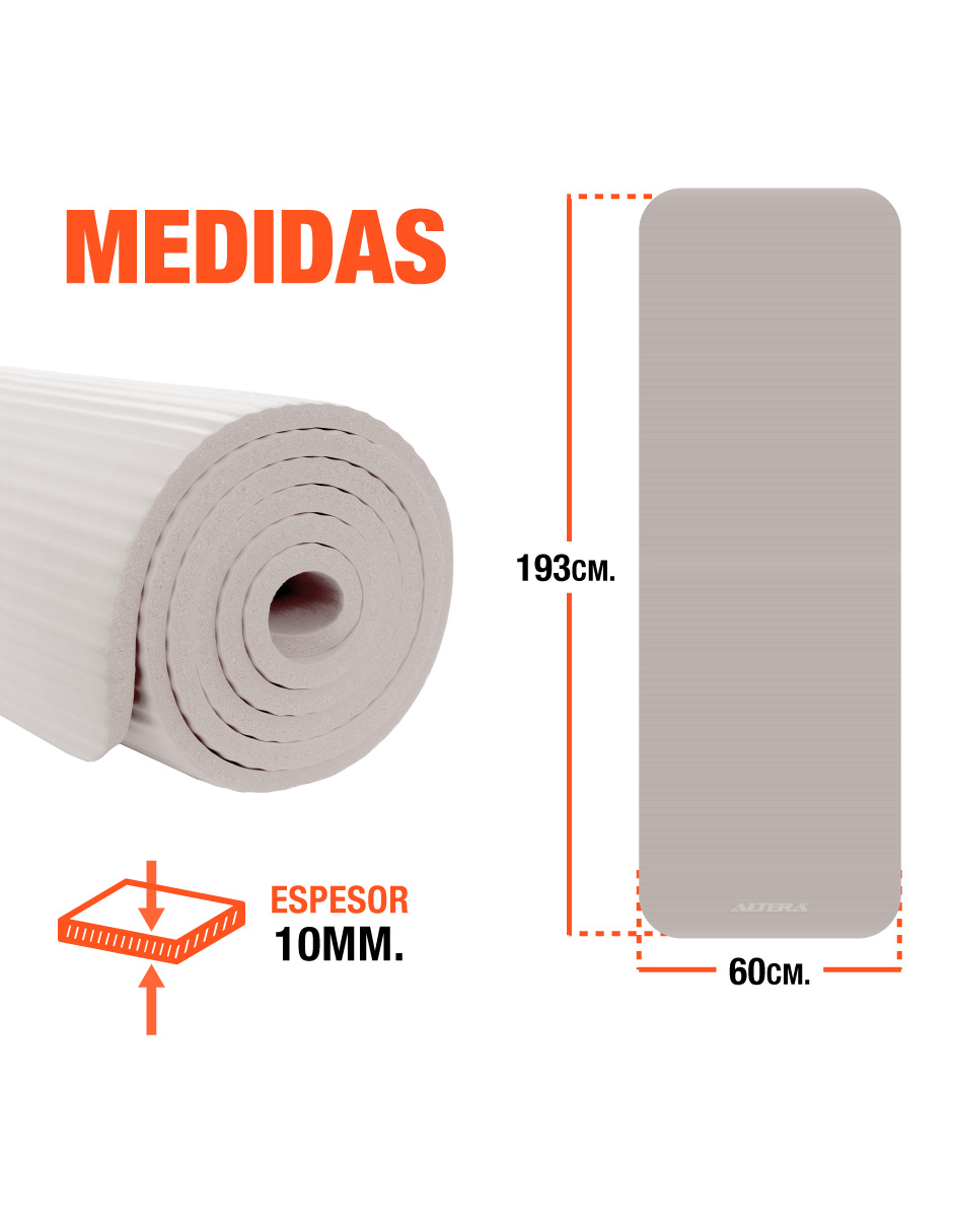 Foto 8 pulgar | Tapete De Yoga Mat Antiderrapante Altera Fitness Pilates Gym - Arena