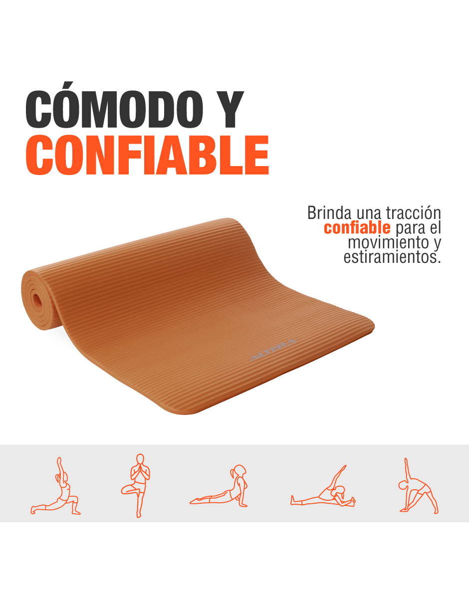Foto 4 pulgar | Tapete De Yoga Mat Antiderrapante Altera Fitness Pilates Gym - Mocha