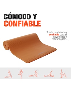 Foto 3 | Tapete De Yoga Mat Antiderrapante Altera Fitness Pilates Gym - Mocha