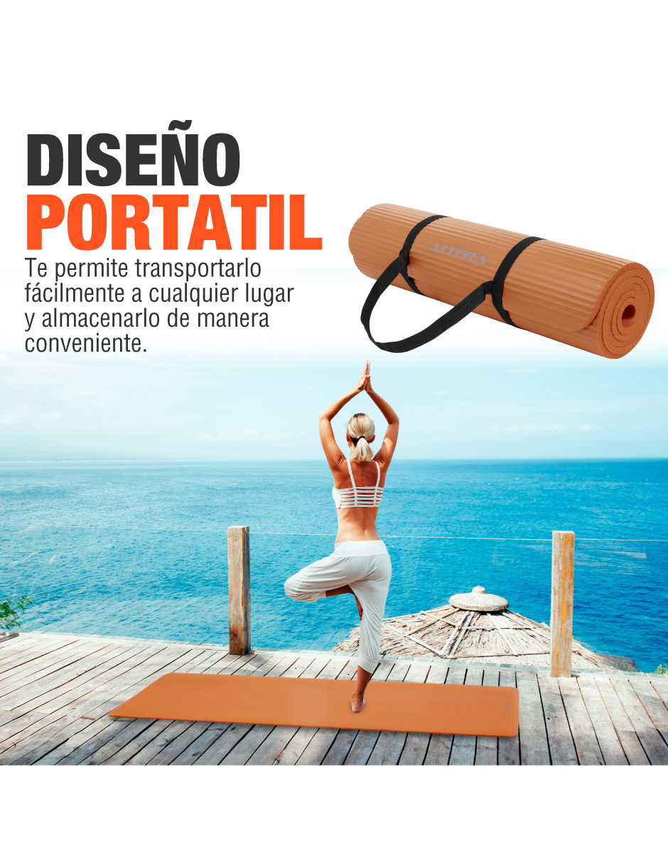 Foto 6 pulgar | Tapete De Yoga Mat Antiderrapante Altera Fitness Pilates Gym - Mocha