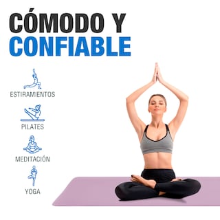Foto 3 | Tapete Yoga Grueso 15 Mm Fitness Altera Nbr Antiderrapante - Petunia