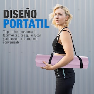 Foto 7 | Tapete Yoga Grueso 15 Mm Fitness Altera Nbr Antiderrapante - Petunia