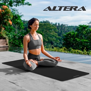 Foto 7 | Tapete Yoga Grueso 15 Mm Fitness Altera Nbr Antiderrapante - Negro