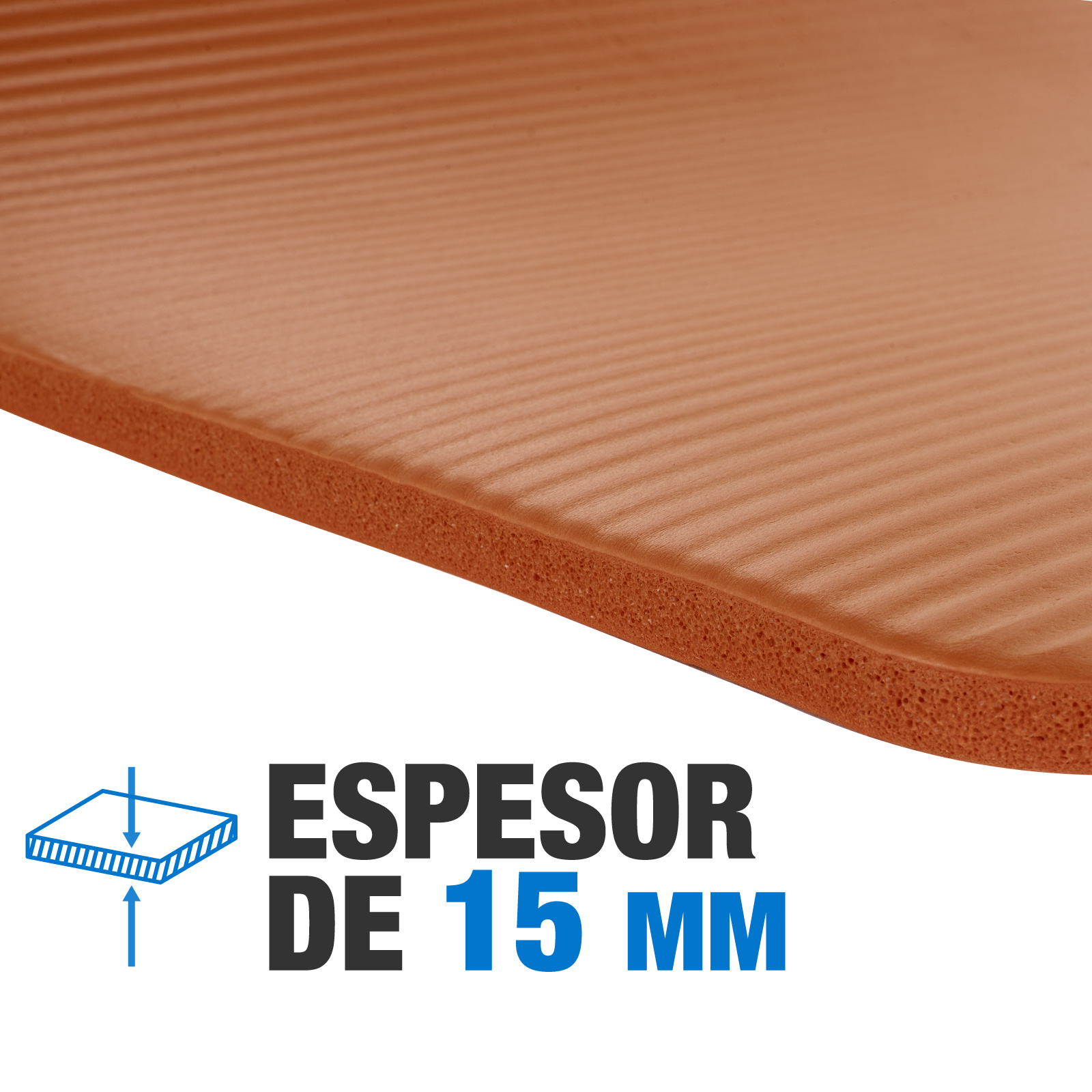 Foto 6 pulgar | Tapete Yoga Grueso 15 Mm Fitness Altera Nbr Antiderrapante - Mocha