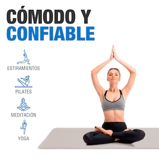 Foto 3 | Tapete Yoga Grueso 15 Mm Fitness Altera Nbr Antiderrapante - Arena