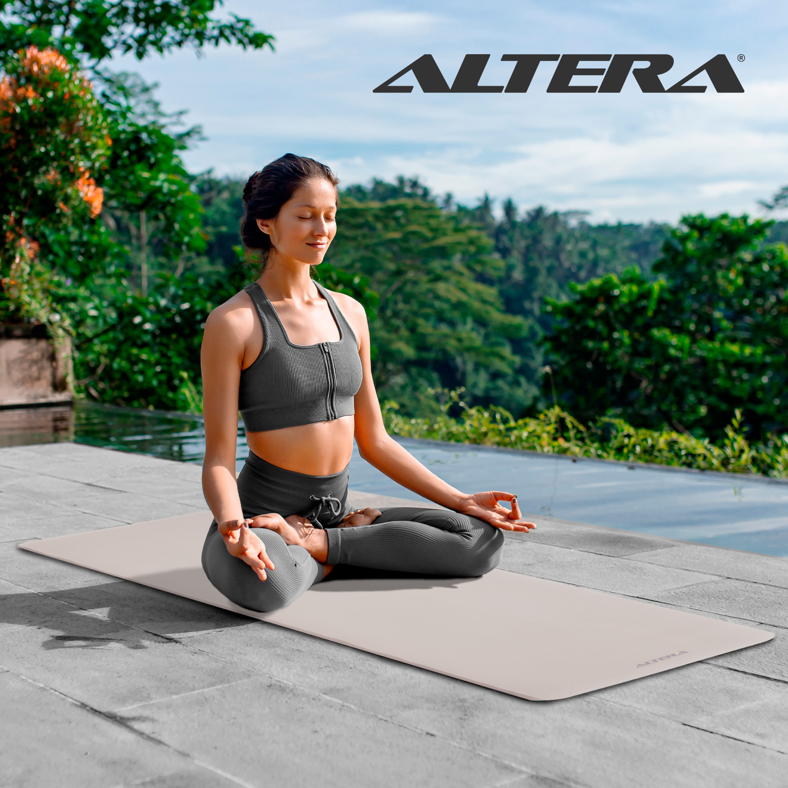 Foto 9 pulgar | Tapete Yoga Grueso 15 Mm Fitness Altera Nbr Antiderrapante - Arena